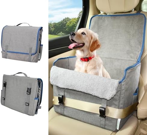 Jespet Briefcase Shape Dog Car Seat, Portable Car Travel Bed by JESPET