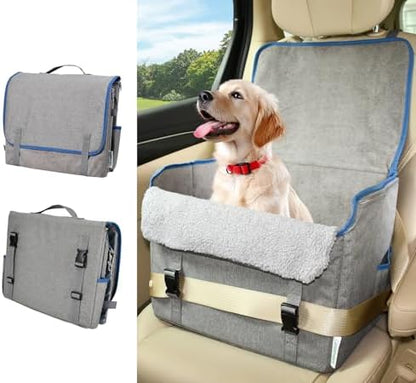 Jespet Briefcase Shape Dog Car Seat, Portable Car Travel Bed by JESPET