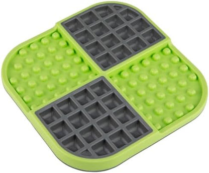 LickiMat Slomo, Cat Slow Feeder Lick Mat, Boredom Anxiety Reducer; Perfect for Food, Treats, Yogurt, or Peanut Butter. Fun Alternative to a Slow Feed Cat Bowl or Dish, Green - Image 3
