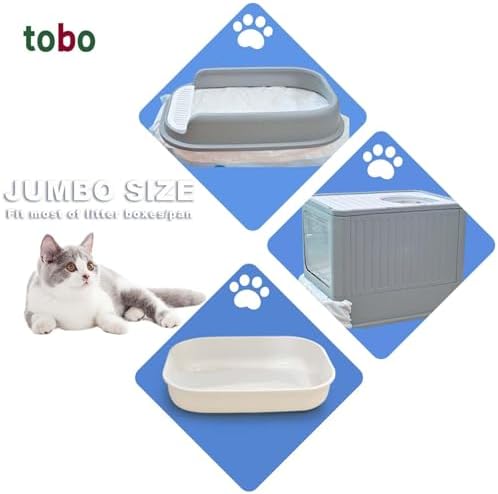 Tobo Cat Litter Box Liners, 30 Count, 2 Mil Extra-Durable Drawstring Bags (37" x 17") with Tie Handles + Reusable Canvas Tote Bag, Leak-Resistant, Easy Clean-Up for Most Standard & Large Litter Pans - Image 6