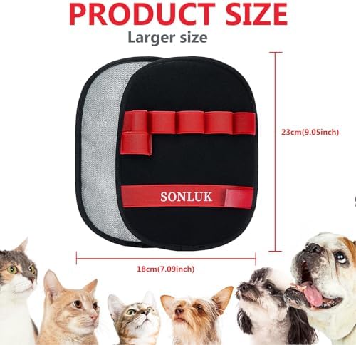 2 Packs 5-Finger Pet Hair Removal Glove,Remover Tool for Dogs Cats - Image 6