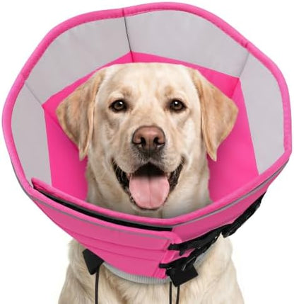 Soft Dog Cone, Adjustable Dog Cone Alternative for Large Dogs by SUNFURA
