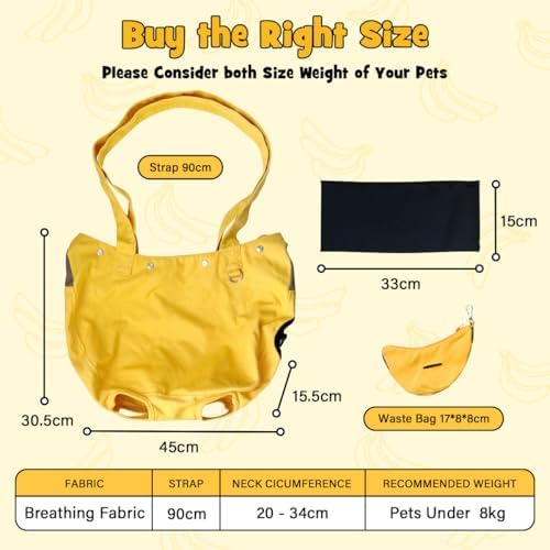SNOWLOVE Pet Carrier Tote Bag, Yellow Canvas with Dog Design, Large Capacity Shoulder Bag with Accessory Pouch - Image 2