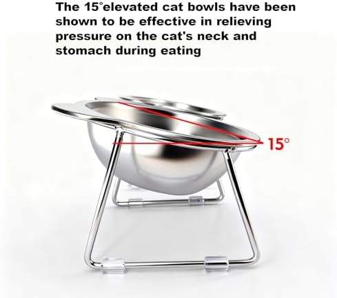 2 Pack Elevated Pet Bowls for Small Cats and Dogs 15° Tilted - Image 7
