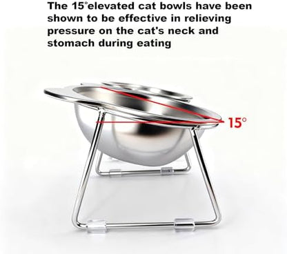 2 Pack Elevated Pet Bowls for Small Cats and Dogs 15° Tilted - Image 7