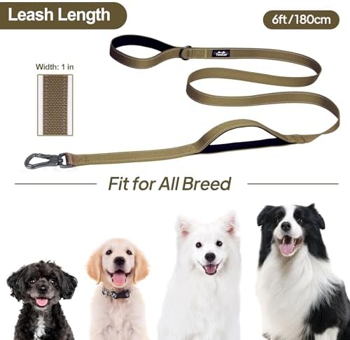Twoear 6FT 1IN Heavy Duty Dog Leash for Large Dogs with 2 Padded Handles - Image 7