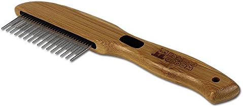 alcott Bamboo Groom Rotating Pin Comb with 31 Rounded Pins for Pets by Pet+Adventures+Worldwide