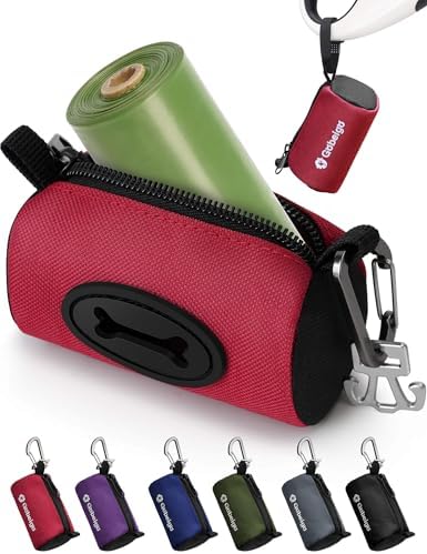 Gobeigo Dog Poop Bag Holder with Used Waste Bag Carrier(Red) by Gobeigo