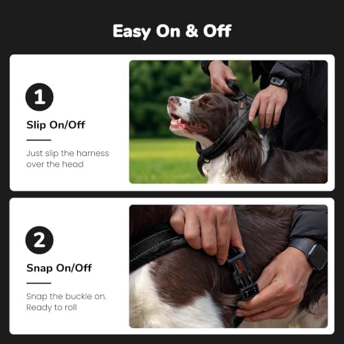 Didog No Pull Dog Harness for Small Dogs, Soft Flannel Padded, Black, S - Image 3