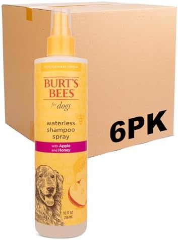 Burts Bees for Pets Waterless Shampoo Spray, with Apple & Honey, 10 Oz, 6Pk by BurtsBeesforPets