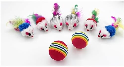 Cat Toys 27 Packs Combo Set, Cat Catnip Fish and Ball Toy, Cat Bell Balls Crinkle Balls, Cat Spring Toys, Plush Mices Attract Cats to Swat, Bite, Hunt, Interactive Toys - Image 6