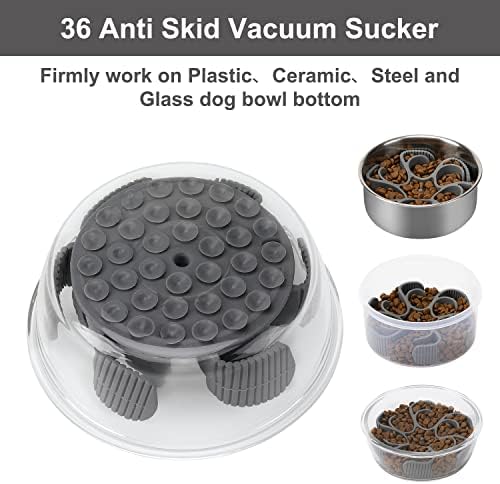 Dog Slow Feeder Bowls 2 PCS Silicone Spiral Pet Food Feeder Insert - Image 5