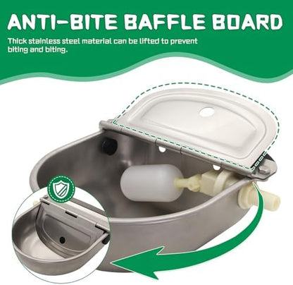 Automatic Dog Water Feeder 3L Stainless Steel Bowl for Chicken Cattle Sheep - Image 4