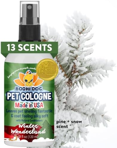 Bodhi Dog Premium Dog Cologne - Deodorizing Dog Perfume & Conditioner for Dogs & Cats - Natural Long Lasting Spray for Pets - Gentle & Safe Formula, Made in USA (Winter Wonderland 4 Fl Oz) by BodhiDog