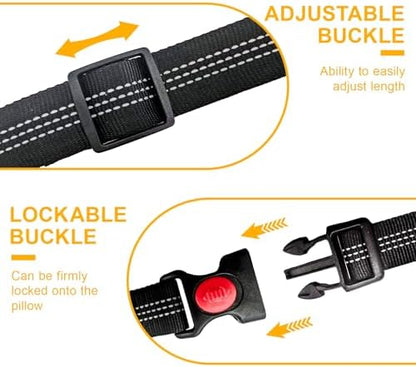 2-Pack Dog Car Seat Belt, 3-in-1 Headrest-Mounted Dog Seatbelt for Car, Adjustable Nylon Pet Safety Leash with Elastic Buffer & Reflective Stitching, Durable Car Harness for Dogs Fits Most Vehicles - Image 6