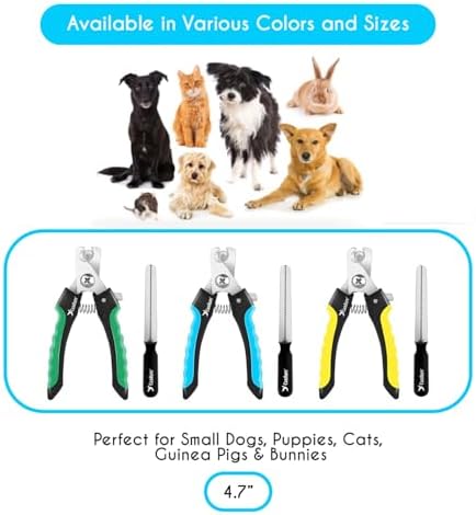 Candure Pet Nail Clippers Professional Nail Trimmer Suitable for Puppy, Cats, Rabbits and Guinea Pigs - Safety Lock/Protective Guard to Avoid Over Cutting (Blue, Small) - Image 6
