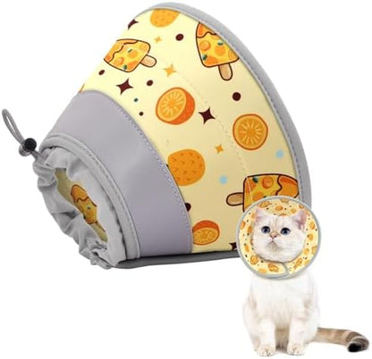 Cat Cone Collar Soft to Stop Licking, Adjustable, Foldable Lightweight Kitten Cones After Surgery Recovery for Cats & Kittens, Cat Cone Alternative, Easy Eating (Orange, M) by GoGoPaw