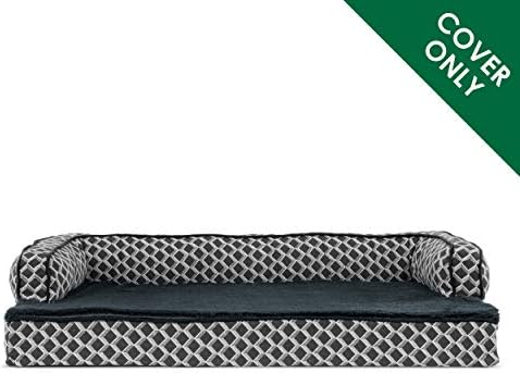 Furhaven Replacement Dog Bed Cover Comfy Couch Plush & Décor Sofa-Style, Machine Washable - Diamond Gray, Jumbo Plus (XX-Large) - Image 2
