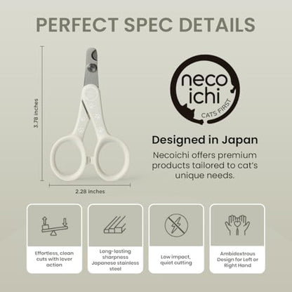Necoichi Purrcision Stainless Steel Cat Nail Clipper, Made in Japan (Gray) - Image 2