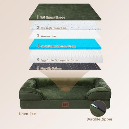 EHEYCIGA Orthopedic Dog Beds Large Sized Dog, Waterproof Washable Pet Bed - Image 5