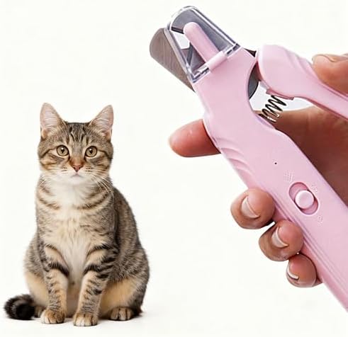 USB Pet Nail Clipper with LED Light – 2-in-1 Electric Grinder & Scissors, Rechargeable Trimmer for Dogs & Cats, 60°Angle Blade, Low-Noise Motor, Blood-Line Illuminator, 94 g Lightweight by Unknown