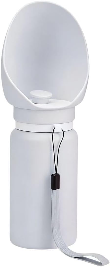 Foldable Dog Water Bottle, Leak Proof Portable Water Bottle for Pets Especially for Walking, Hiking and Outdoors -550ML (Gray, 550ml)