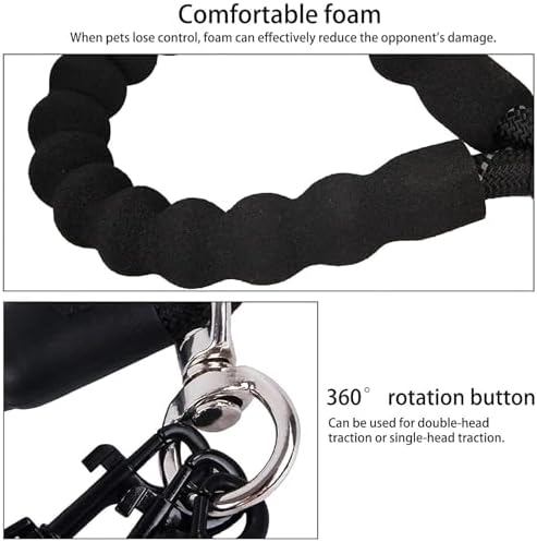 Double Dog Leash,No Tangle Dual Leash with Reflective Strips,Detachable 360° Swivel for Walking and Training Small Medium and Large Dogs(Blue,2 in 1) - Image 6