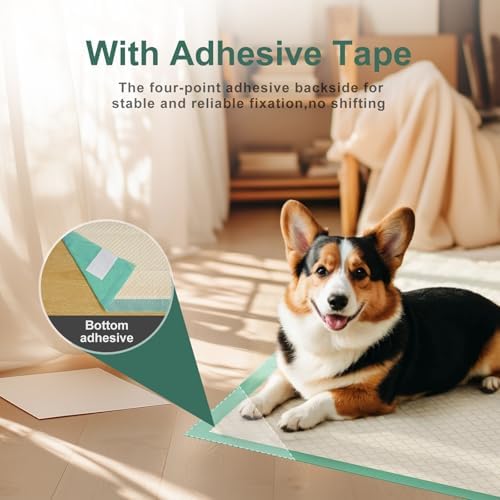 Gardner Pet Puppy Pee Pads Large 18"x24", 50 Count, Dog Pee Pads with Adhesive Sticky Tape, Max Absorbency, Leak Prevention Disposable Training Bed Pad for Doggie, Cats, Rabbits, Crate/Cage - Image 2