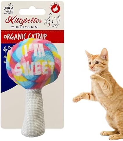 Huxley & Kent Plush Crinkle Catnip Cat Toy, I'm Sweet Lollipop by HuxleyKent