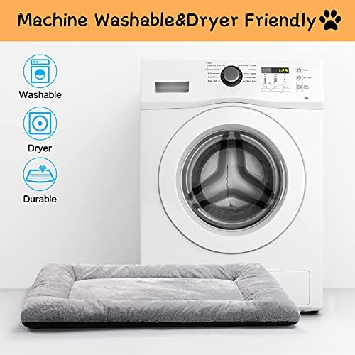 Dog Crate Pad Washable Dog Bed for Crate Large Cozy Mat 42-Inch Gray - Image 5