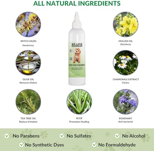 Dog Ear Cleaner, Natural Formula Puppy Ear Wash & Cleaning, Made in USA - Image 3