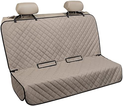 VIEWPETS Bench Car Seat Cover Protector, Waterproof Heavy-Duty, Khaki by VIEWPETS