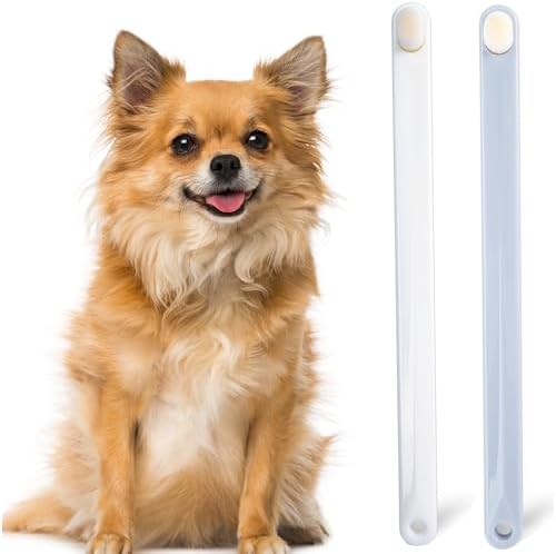 Dog Toothbrush Small Breed, Ultra Soft Pet Cat & Puppy Tooth Brushing Kit, Mini Head Teeth Brush for Kitten & Tiny 2 PCS, Graywhite by MoonyMars