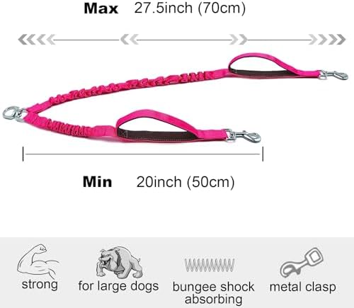 Dual Dog Leash Coupler Double Control Padded Handle for 2 Large Dogs - Image 3