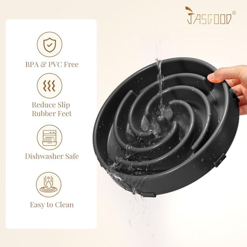 JASGOOD Slow Feeder Bowl for Large Dogs, Anti-Gulping, Prevents Bloat & Choking - Image 5