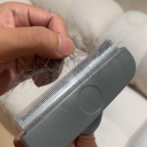 2PCS Pet Grooming Brush Set, Undercoat Deshedding Tool & Double-Sided Silicone Glove for Dogs, Cats & Horses - Gentle & Effective Loose Hair Removal, Shedding Reduction - Image 3