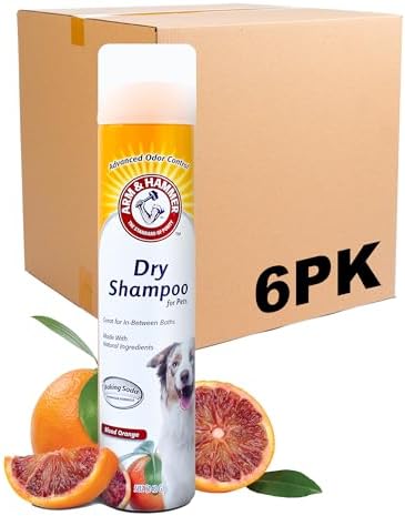 Arm & Hammer Aerosol Dry Dog Shampoo, Blood Orange, 5 Oz, 6-Pack by ArmHammer