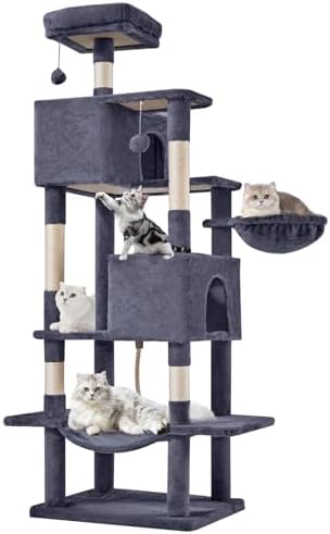 DUMOS 66 Inch Large Cat Tree Tower with Scratching Posts, Indoor Use by DumosLifestyle