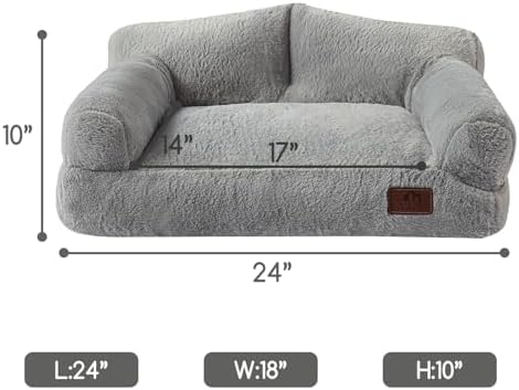 Hollypet Small Dog Large Cat Bed Puppy Couch Beds for Pets up to 25 lbs - Image 3