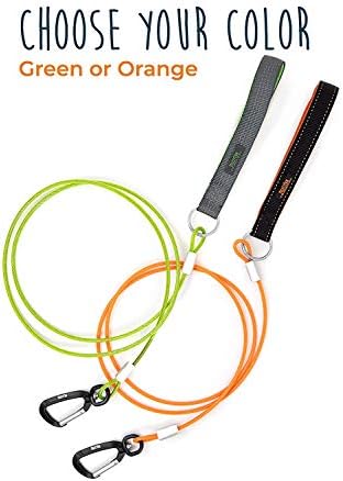 Mighty Paw Dog Leash - Anti Biting Pets Leashes - Chew Proof Metal Cable - Ideal for Large Dogs and Teething Puppies - Braided Cord with Padded Handle - Six Foot - Green - Image 2
