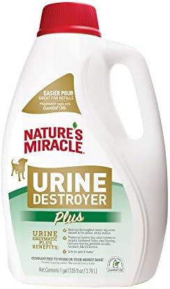 Nature's Miracle Urine Destroyer Plus for Dogs, Enzymatic Formula Tough on Strong Dog Urine and The Yellow Sticky Residue, 1 Gal by NaturesMiracle