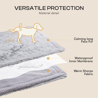 Luciphia Calming Waterproof Dog Blanket, Reversible Faux Fur Pet Blanket - Image 3