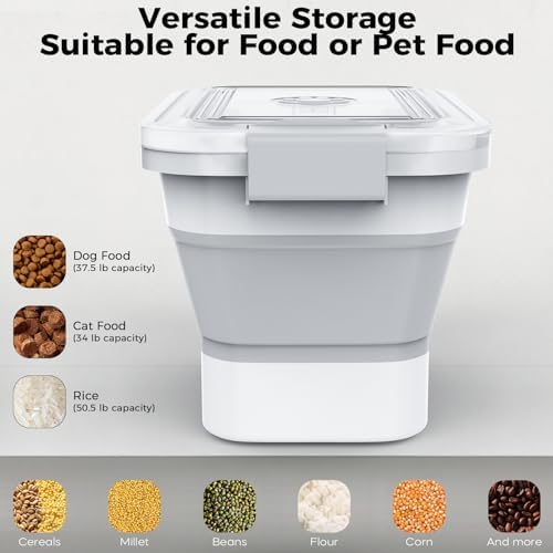 10-13Lbs Airtight Dog Food Storage Container,Collapsible Dog Food Container - Image 5