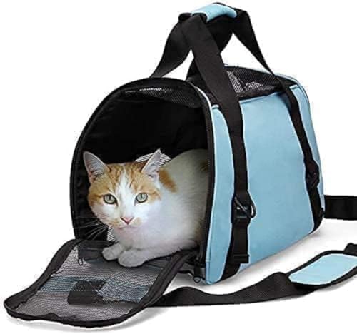 ZaneSun Cat Carrier,Soft-Sided Pet Travel Carrier for Cats,Dogs Puppy Comfort Portable Foldable Pet Bag Airline Approved (Small Blue) - Image 3