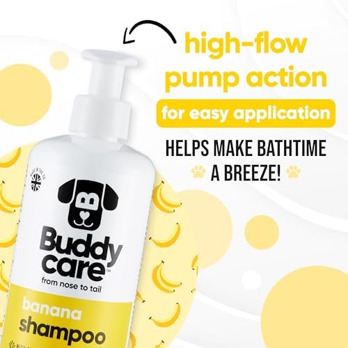Banana Dog Shampoo by Buddycare | Deep Cleansing Shampoo for Dogs | Banana Scented | with Aloe Vera and Pro Vitamin B5 (16.9oz) - Image 6