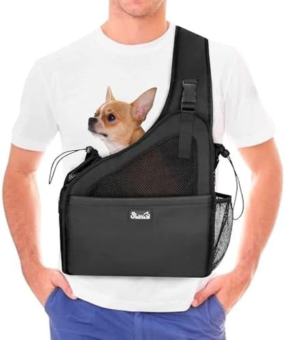 Lukovee Pet Sling, Hands Free Hard Bottom Papoose for Puppy Small Dogs by Lukovee
