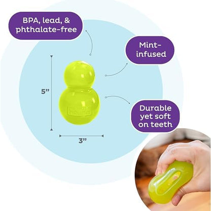 Outward Hound Double-Tuff Stuffable Dog Toy, Large 5-Inch Green - Treat Dispensing Chew Ball for Medium to Large Dogs, Interactive Puzzle for Enrichment & Slow Feeding (Pack of 2) - Image 3