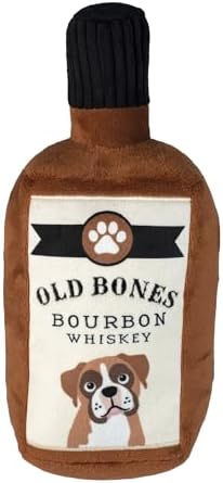 Fringe Studio Old Bones Whiskey Plush Dog Toy, Pet Shop Collection (314454) by FringeStudio