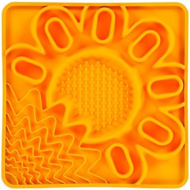 Messy Mutts Framed Multi-Surface Lick Mat, 9.5 Inch, Dogs Cats, Orange by MessyMutts