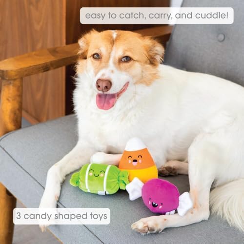 Pearhead Plush Halloween Candy Dog Toys, Set of 3 - Image 2